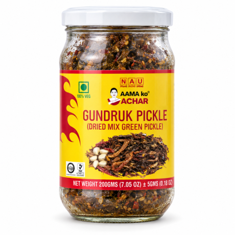 AAMA KO ACHAR Gundruk Pickle (Glass Jar) 12 X 200g