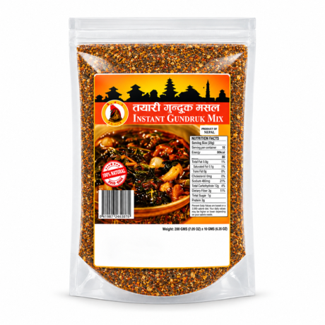 RATO BHALE instant Gundruk Jhol Mix (Pouch) 12 X 200g