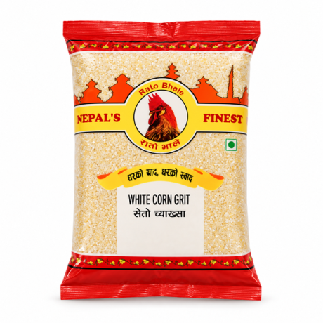 RATO BHALE Seto Makai Ko Chyakhla (White Corn Grit) 20 X 2lbs
