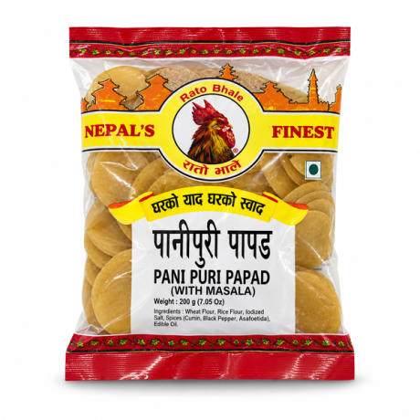 RATO BHALE Unfried Panipuri w/Masala 60 X 200g