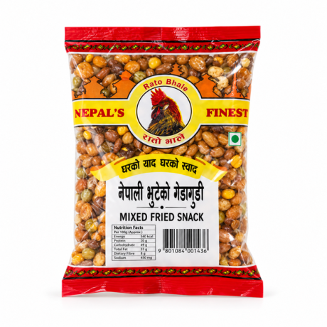 RATO BHALE Bhuteko Gedagudi (Mixed Fried Snack) 50 X 180g