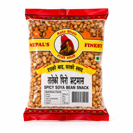RATO BHALE Piro Bhatmaas (Spicy Soyabean Snack) 50 X 180g