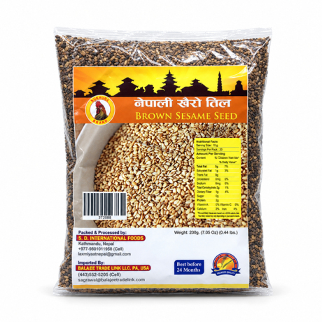 RATO BHALE Khairo Til (Brown Sesame Seeds) 25 X 200g